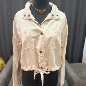 Marine layer, Small, khaki, 100% Tencel cotton jacket